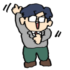 [LINEスタンプ] うれしそうなA組のスタンプ