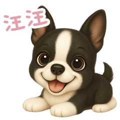 [LINEスタンプ] わんで伝えるボストンテリア TW fetchpriority=high