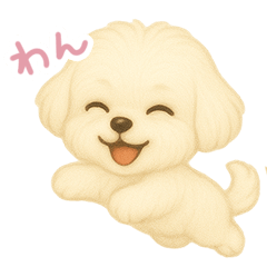 [LINEスタンプ] わんで伝えるマルチーズ JP 