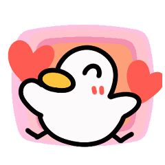 [LINEスタンプ] 動く！カラフル背景あひるちゃん