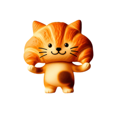 [LINEスタンプ] クロワッにゃん 3D ver