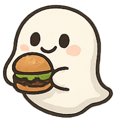 [LINEスタンプ] おばけちゃんの夜食タイム