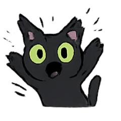[LINEスタンプ] びびり黒猫ミミの霊月パニック