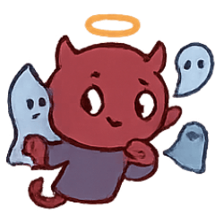 [LINEスタンプ] 地獄のちびっこゴースト月大騒ぎ