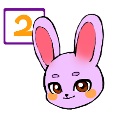 [LINEスタンプ] 淡い紫ラビット2