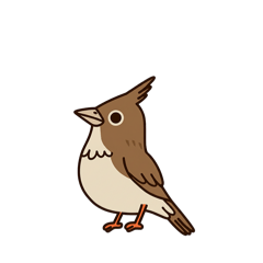 [LINEスタンプ] ヒバリちゃん（挨拶 文字無し①）