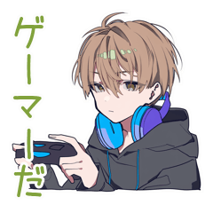 [LINEスタンプ] ゆるパーカーくんのゲーマーライフ