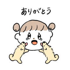 [LINEスタンプ] 女の子と小さな動物たち