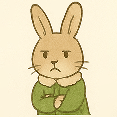 [LINEスタンプ] 絵本風うさぎスタンプ