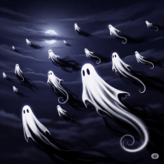 [LINEスタンプ] ハロウィン、おばけ大行進！