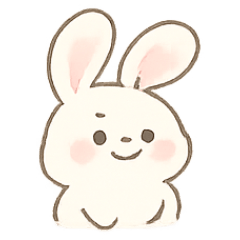 [LINEスタンプ] おみみダラリうさぎドド