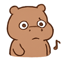 [LINEスタンプ] ぼんやりカバのモカ
