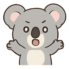 [LINEスタンプ] もふもふコアラのリアクションパレード