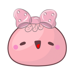 [LINEスタンプ] ピンクもちスタンプ
