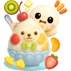 [LINEスタンプ] 3D風ふわまる 一生使える！夏スタンプ