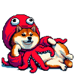 [LINEスタンプ] タコな太っちょ柴犬 