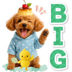 [LINEスタンプ] 癒しプードルの気軽な敬語スタンプ【BIG】