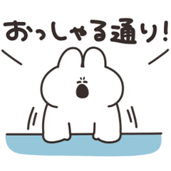 [LINEスタンプ] 全肯定するうさちゃん