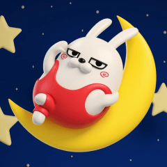 [LINEスタンプ] 動く 3D擦れうさぎ2