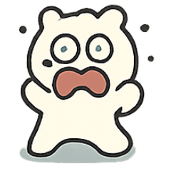 [LINEスタンプ] びくびくシロクマ ココ