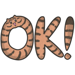 [LINEスタンプ] 40匹のねこ柄文字！