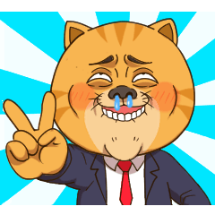 [LINEスタンプ] うっかりイケにゃん課長