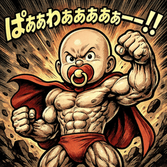 [LINEスタンプ] 筋肉ベイビー！！