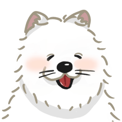 [LINEスタンプ] いやしの日常 サモエド編