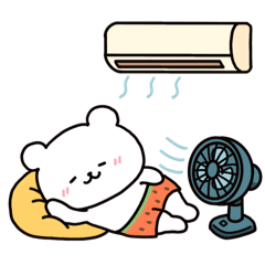 [LINEスタンプ] 白いこぐま⭐︎こぐぷぅの夏