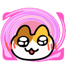 [LINEスタンプ] 動く！カラフル背景三毛猫