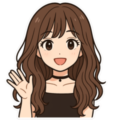 [LINEスタンプ] 茶髪ロング女子のやさしい日常スタンプ
