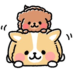[LINEスタンプ] まるまるコーギー ゆるてがき