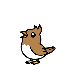 [LINEスタンプ] ヒバリちゃん（挨拶① 文字無し）