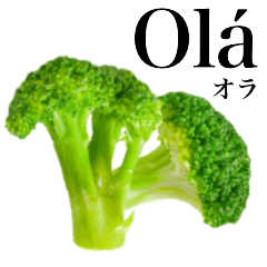 [LINEスタンプ] みずみずしいブロッコリー【ポルトガル語】
