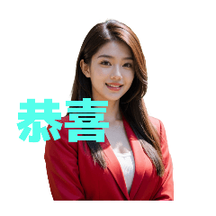 [LINEスタンプ] 女性アナウンサー C