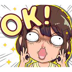 [LINEスタンプ] わらう女子