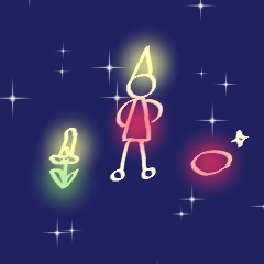 [LINEスタンプ] 小人さんとミーちゃん～7月誕生石＆花～