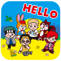 [LINEスタンプ] クッピーラムネ×アッシュダヒーロー