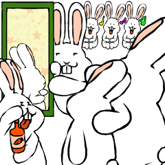 [LINEスタンプ] 兎霊幽兎(うさぎれいゆうと)—ナンバー8