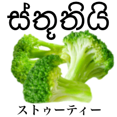 [LINEスタンプ] みずみずしいブロッコリー【シンハラ語】