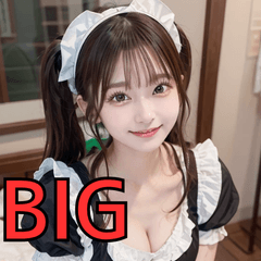 [LINEスタンプ] 【BIG】誘惑と罵倒をするメイド美少女