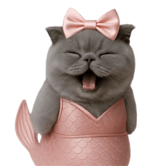 [LINEスタンプ] 珍しい品種のマーメイドキャット （NT）