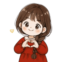 [LINEスタンプ] 赤いドレスを着たスイートな女の子 V.2
