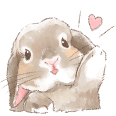 [LINEスタンプ] 日常使い「垂れ耳うさぎ」スタンプ 