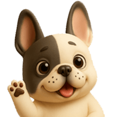 [LINEスタンプ] 【3D】フレンチブルドック