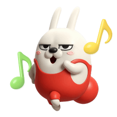 [LINEスタンプ] デカ動く 3D擦れうさぎ4