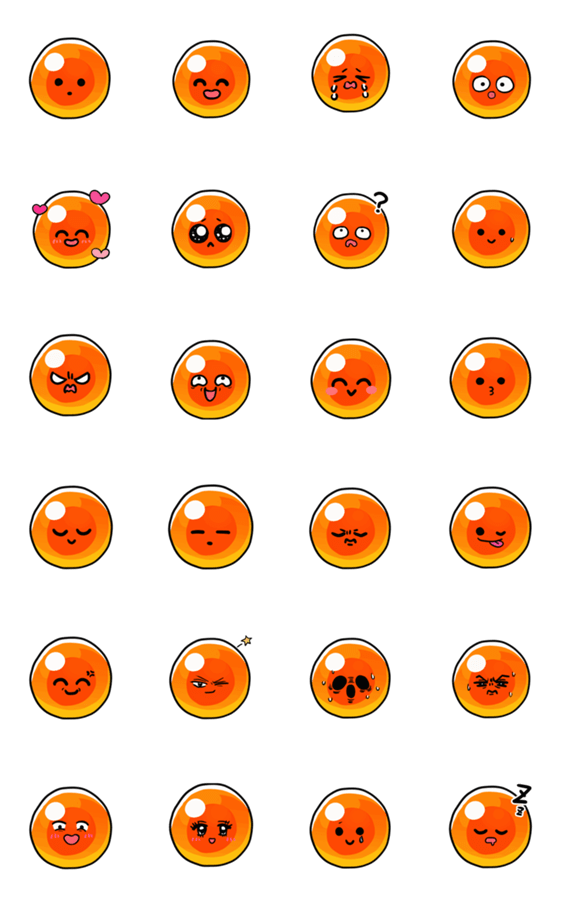 【動く】いくらの表情のスタンプ詳細