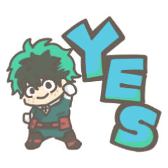 [LINEスタンプ] デカ文字☆ヒロアカコラボスタンプ