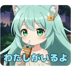 [LINEスタンプ] 「わたしがいるよ」みなみちゃん