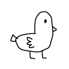 [LINEスタンプ] [アレンジ用]画伯のトリ